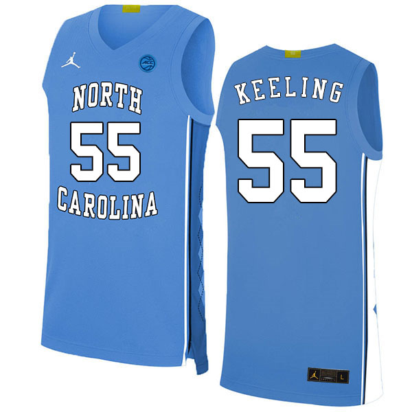 2020 Men #55 Christian Keeling North Carolina Tar Heels College Basketball Jerseys Sale-Blue - Click Image to Close